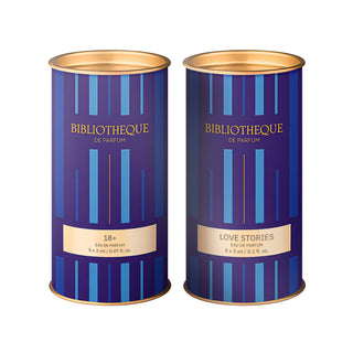 Duo Set 18+ & Love Stories 10x3мл — набір міні-ароматів із двох колекцій для знайомства з найпопулярнішими композиціями.